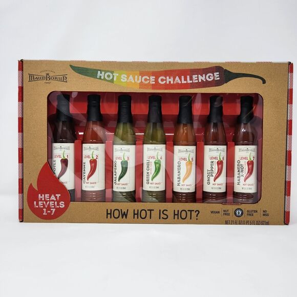 Maud Borup Hot Sauce Challenge Heat Levels 1-7 (7 bottles) Unopened New in Box - Picture 1 of 16